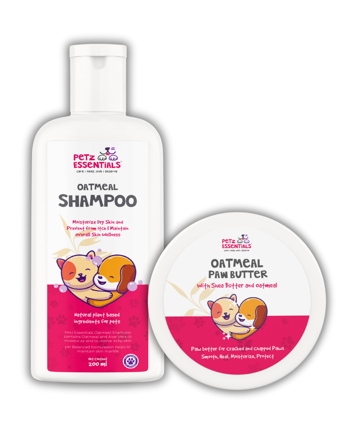 🐾 Petz Essentials Bundle – Oatmeal Shampoo + Paw Butter  Special Bundle Price: ₹599